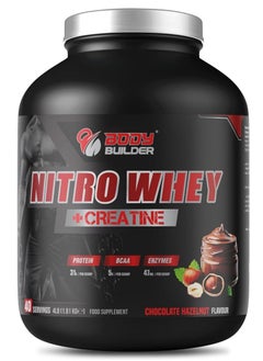 Buy Nitro Whey + Creatine | 31g of whey Protein for Muscle Growth & Recovery 5g Creatine10g BCAA with Digestive Enzymes for Lean Gains & Energy Boost - (Chocolate Hazelnut 4 lb) in Saudi Arabia