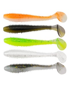 اشتري Paddle Tail Swimbaits 40 Pcs Bass Fishing Lure Trout Bait 2 and 3 Inch Two-Tone Color Soft Plastic Fishing Bait Pliable and Durable Great Reflective Effect for Freshwater Saltwater 5 Color في السعودية