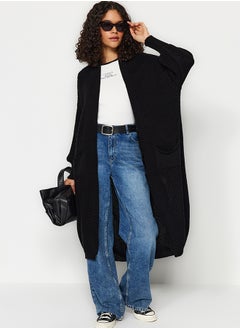 Buy Black Maxi Knitwear Cardigan in Egypt