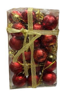 Buy Christmas Tree Decorative 30 Balls - red , 2cm in Egypt