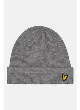 اشتري Men Brand Logo Beanie Hat, Heather Grey في السعودية