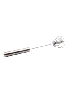 Buy Semi-Automatic Egg Beater Stainless Steel Mixing Tool Milk Cream Butter Whisk Mixer Kitchen Tool Silver in UAE