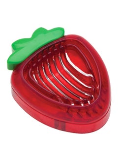 Buy Simply Slice BPA-Free Dishwasher Safe Strawberry Slicer Red and Green 1.125 x 3 x 3.75 Inch 88233 in Saudi Arabia