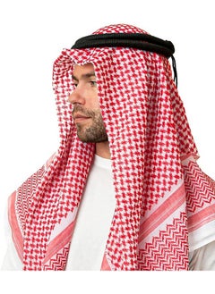 Buy MYK Men Arab Kafiya Headscarf with Aqel Rope (Red) in UAE