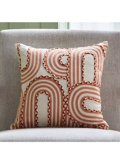 Buy Silky Sheen Fotis Dori Embroidered Filled Cushion 45 x 45 cm in UAE