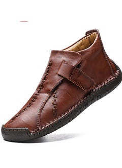 Buy Winter Men's Handmade Casual High Top British Warm Short Boots Add Plush in UAE