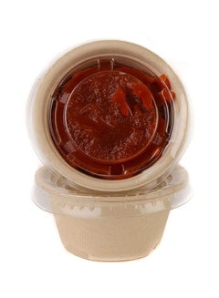 Buy Bagasse Sauce Cup 2 Ounce Compostable Condiment Bagasse Cups With Lids 12 Pieces in UAE