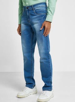 Buy Thomas Scott Men Smart Clean Look Heavy Fade Cotton Jeans in UAE