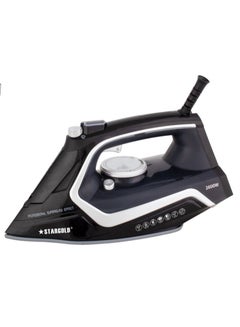 Buy Dry and Wet Steam Iron With Self-clean function Adjustable Temperature Control Ceramic Soleplate 2200W Black in UAE