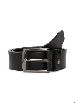 Buy Men's Denton Enamel Flag Leather Belt -  Vegetable tanned leather, Black in Saudi Arabia