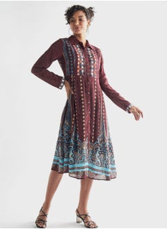 Buy Embroidered Shirt Dress in UAE