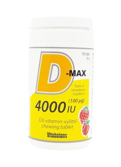 اشتري D-Max Vitamin D3 4000 IU Muscle Growth 100 Tablets في الامارات