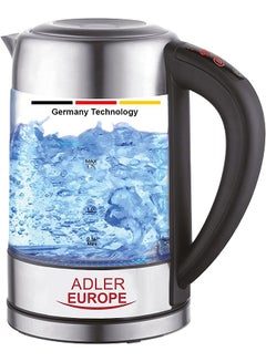 Buy Germany technology touch control smart glass kettle with temperature LCD Display 2200W (ADLER Europe) 1 year warranty in UAE