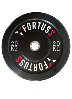 Buy FORTUSS Olympic Bumper Plates 20 KG - Single (1 Pc) | Low Bounce Weight Bumper Plates for Strength Training in UAE