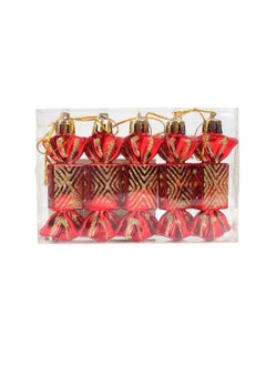 اشتري Christmas Candles Decoration Red 7 Cm في الامارات