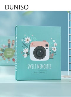 اشتري 200 Pockets Foil Stamping Photo Album for 6 Inches Photos Portable Photo Album for Family Wedding Boys Girls في الامارات
