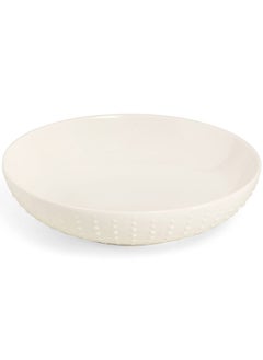 اشتري Drops Porcelain Dinner Plate, White - 20 cm في الامارات