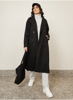 اشتري Oversized Double Breasted Wool Like Midi Coat في السعودية