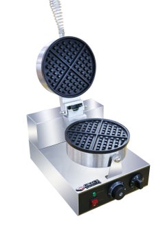 اشتري Single Commercial Waffle Maker Machine Home & Cafe Waffle Maker Round Belgium Waffles Nonstick Coating في الامارات