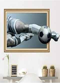 Buy Broken Wall Football 3D Wall Stickers For Kids Fans Rooms Home Decor Art Pvc Wallpaper Art Soccer Wall Decals-8QZ1126 in Egypt