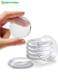 Buy Strongest Wall Door Handle Stopper 5 cm Set 6 Pieces of Clear Rubber Door Knob Round Wall Shield Cushion Quiet Wall Protector for Door Handle.Guard Door Bumper Wall Protector Silencer Self Adhesive in Saudi Arabia