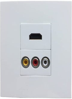 اشتري HDMI 3RCA Wall Panel 86mm Plate Audio Video Plug في الامارات