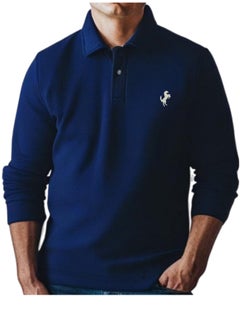 Buy Horse Polo Sweat Polo Shirt, Navy Blue in Egypt