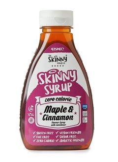 Buy The Skinny Food Co. Vegan sugar free zero calorie, Fat-Free maple and cinnamon Syrup 425 ml in UAE