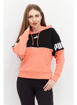 Buy Women Sportswear Fit Outdoor Hoodie, Black/Coral in UAE