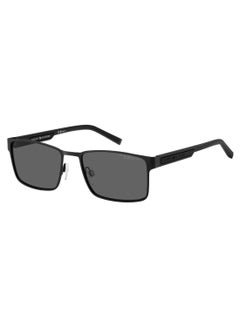 Buy Men's Polarized Rectangular Shape  Sunglasses TH 2087/S GREY 40 - Lens Size: 39.6 Mm - Mtt Black in UAE