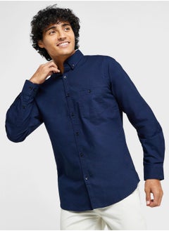 Buy Pure Cotton Casual Single Pocket Shirt in Saudi Arabia