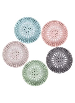 اشتري 5 Pack Shower Drain Hair Catcher Bath Sink Bathtub Strainers Durable Silicone Hair Stopper Shower في الامارات