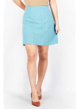 اشتري Women Textured Mini Skirt, Turquoise في الامارات