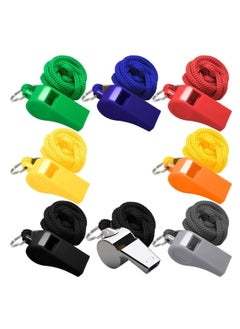 اشتري Sports Whistle with Lanyard 8 Pcs, Loud Crisp Sound Whistle for Coaches, Referees, Teachers, Emergency Safety Whistle Plastic Whistle for Men Women في الامارات