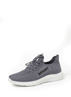 Buy Cobblerz Men's Lace-up Low Top Sneakers GREY in Saudi Arabia