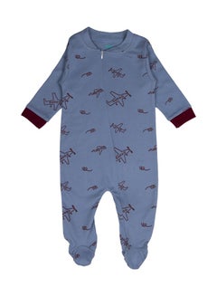 اشتري BabiesBasic 100% cotton Printed Long Sleeves Jumpsuit/Romper/Sleepsuit with feet covering for babies في الامارات