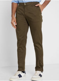 Buy Thomas Scott Men Classic Slim Fit Chinos Trousers in UAE