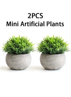 Buy Mini Artificial Plants Set,2 Pcs Small Fake Plants for Office Kitchen Bathroom Bedroom Mantle Shelf Living Room,Faux Plants in Pots Modern Farmhouse Plants Home Decor in Saudi Arabia