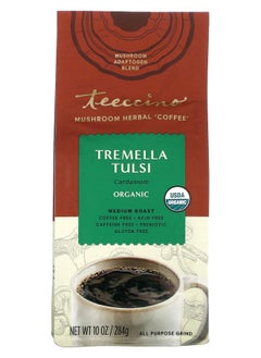 Buy Organic Mushroom Herbal 'Coffee' Tremella Tulsi Medium Roast Caffeine Free 10 oz (284 g) in UAE