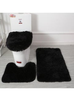 اشتري COMFY NEW BATHROOM COLLECTION 3 PC SET BLACK CARPET في الامارات