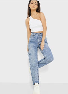 Buy Acid Wash Distressed Jeans in UAE