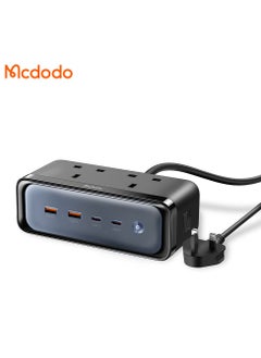 اشتري 459 70W PPS PD3.0 QC4.0 Extension Lead Cord - UK Travel Power Strip with 2 AC Outlets, 2 USB, and 2 Type-C Ports في الامارات