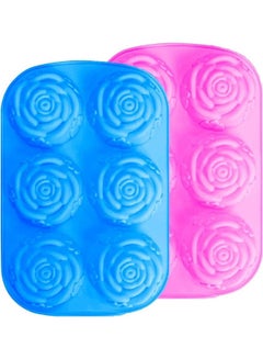 Buy Rose Magic - 2 Pack Silicone Flower Molds | Versatile Use for Ice, Juice, Cupcakes, and Cookies!" in Egypt