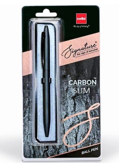 اشتري Signature Carbon Slim Ball Pen Blue Ink في الامارات