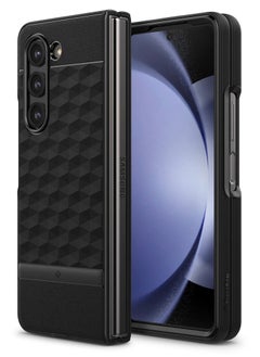 Buy Caseology Parallax [3D Ergonomic Design] Full-Body Protective Case Compatible with Samsung Galaxy Z Fold 5 Case (2023) - Matte Black in UAE