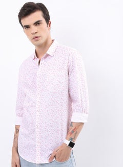 Buy All Over Floral Print Chest Pocket Shirt with Long Sleeves in Saudi Arabia