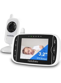 Buy Video Baby Monitor With Camera And Audio 3.2Inch Baby Camera Monitor Ips Display Baby Monitor No Wifi Twoway Audio Vox Mode Infrared Night Vision Temperature Monitoring Lullaby in UAE