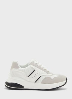 Buy Textured Stripe Detail Sneaker in UAE