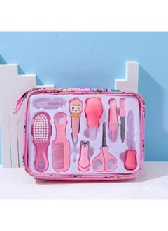 Buy Complete Baby Care Kit: 10pcs Set with Ear-Picking Spoon, Nail Clippers, Comb Brush & Medicine Feeder in Egypt