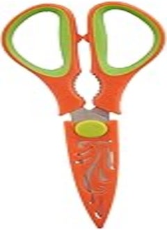 اشتري MT Stainless Steel Scissors with Cover - Orange في مصر